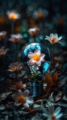 flowers in a glass