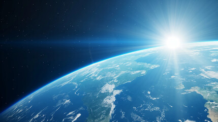 Obraz premium blue planet in space 