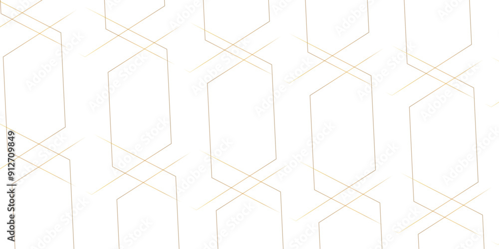 Poster modern and geometric background in illustration design with hexagonal line background. surface polyg