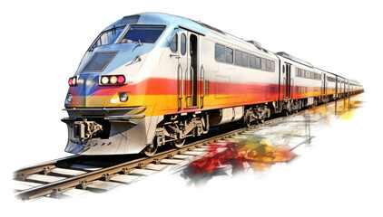 Obraz premium PNG Train locomotive vehicle railway