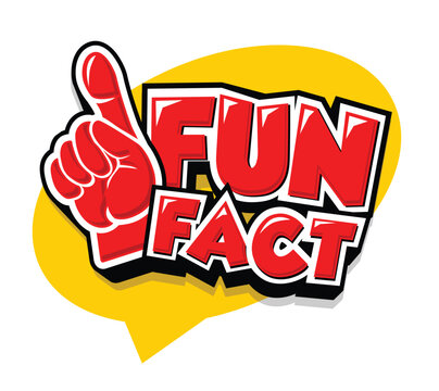 Fun fact speech bubble. Vector cartoon icon with fans finger on transparent background
