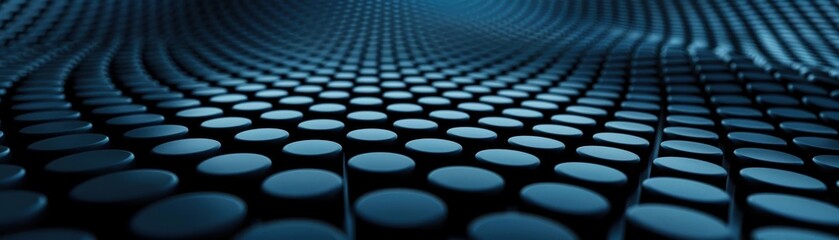 Fototapeta premium Abstract pattern of dots and circles, with smooth bends connecting the shapes