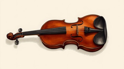 Fototapeta premium violin isolated on Wallpaper