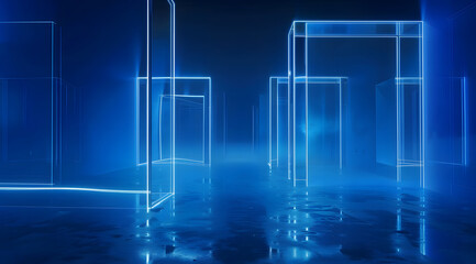 Blue abstract business space background