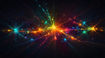 Naklejka premium abstract background with stars , AI Generated.