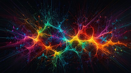 Obraz premium abstract background with glowing lines , AI Generated.