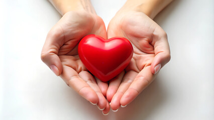 Hands holding heart world organ donation day 2024 transparent isolated background full hd 4k photo image picture png