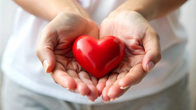 Hands holding heart world organ donation day 2024 transparent isolated background full hd 4k photo image picture png