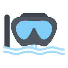 snorkel scuba diving mask icon
