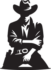cowboy vector silhouette illustration