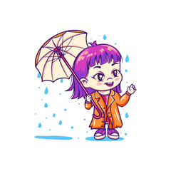 A beautiful woman holding an umbrella