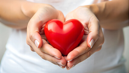 Hands holding heart world organ donation day 2024 transparent isolated background full hd 4k photo image picture png