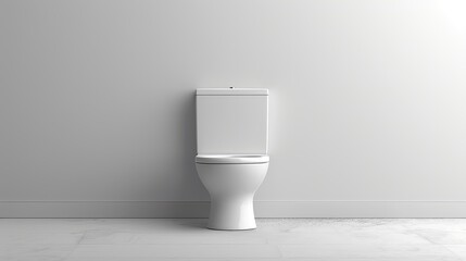 Toilet on white background.
