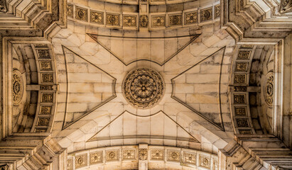 Ceiling of the triumphal arch from Lisbon to Portugal