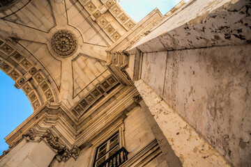 Ceiling of the triumphal arch from Lisbon to Portugal