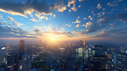 Fototapeta premium City skyline wallpaper