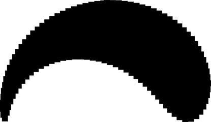Pixel circles icon. Geometric shape set
