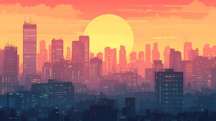 Obraz premium a minimal cityscape