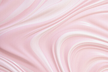 Pink cream texture. Skin care cosmetic lotion background. Close up of liquid pale pink skincare cream