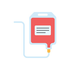 Blood bag vector icon