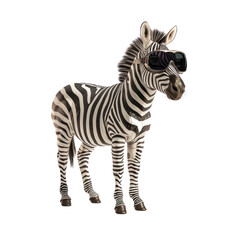 Fototapeta premium Zebra isolated on transparent png