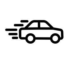 Fast car line icon