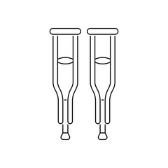 Crutch vector icon