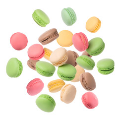 Fototapeta premium colorful macaroons isolated on white background