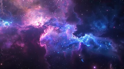 Fototapeta premium Astronomical nebula with cosmic cloud formations in space