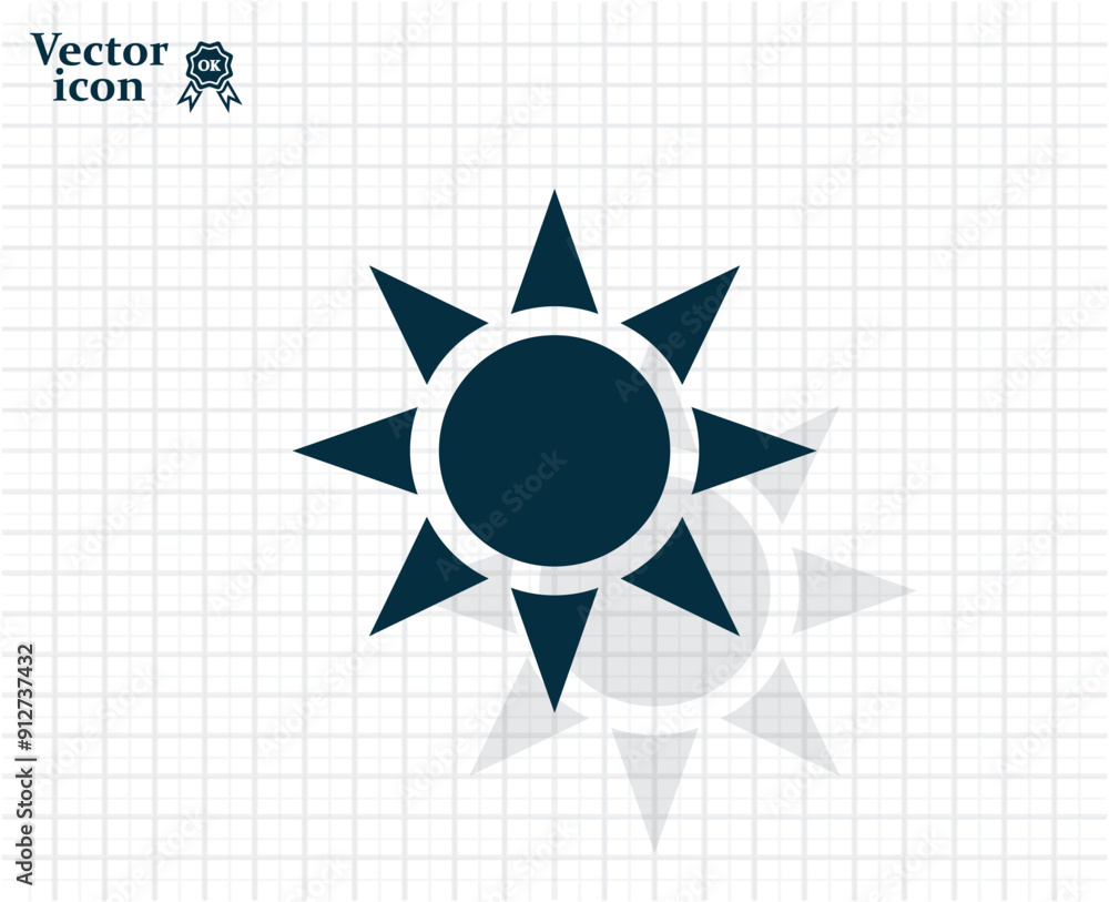 Aufkleber vector dark color icon with shadow on light checkered background