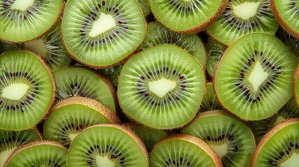 Seamless kiwi fruit cut slice  pattern background