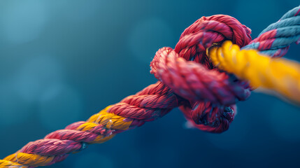 Colorful knots symbolizing unity