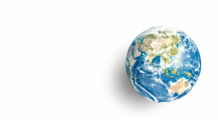 Realistic Earth with shadow on isolated background vector eps10. Elements of this vector furnished