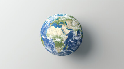 Fototapeta premium Realistic Earth with shadow on isolated background vector eps10. Elements of this vector furnished 