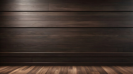 Wooden Floor and Wall Background 