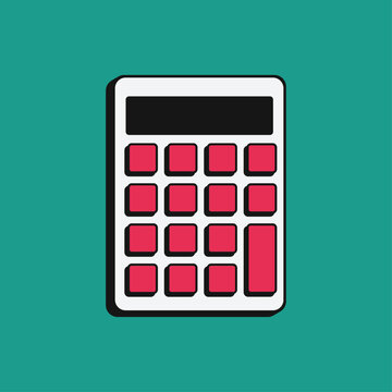Calculator Finance Icon Illustration for posters and flyers