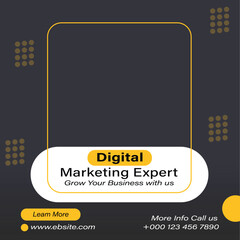 Digital marketing agency Instagram post and social media banner template