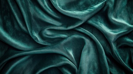 Obraz premium Abstract Close-up of Textured Green Fabric