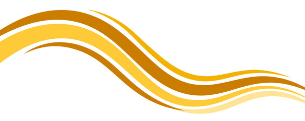 abstract wave card design border yellow line flat Illustration vector