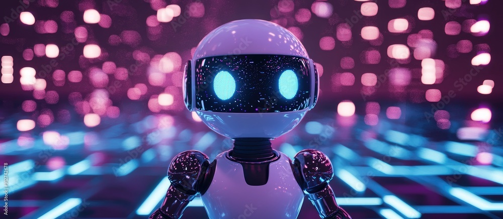 Poster robotic process automation rpa innovation in business technology 3d illustration