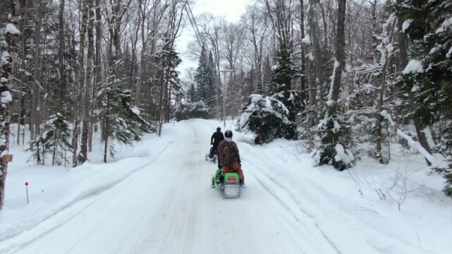 Snowmobile Aerial Footage