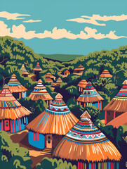 traditional zulu village