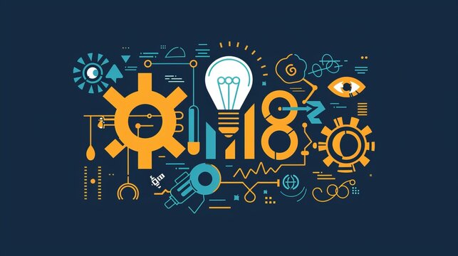 Abstract engineering and technology vector illustration - Powered by Adobe