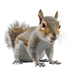 Obraz premium Cute Grey Squirrel Gazing at the Camera