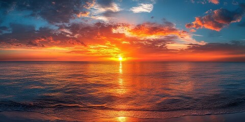 Fototapeta premium Sunset Over the Ocean