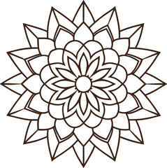 Mandala Coloring book page coloring flower mandala