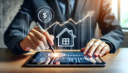 Naklejka premium Property Value Growth, Positive Outlook