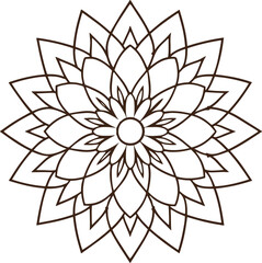 Mandala Coloring book page coloring flower mandala