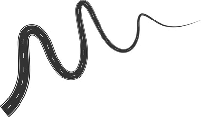 Road curves with white markings, highway, traffic, street, race