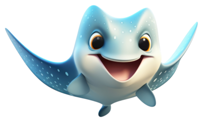 PNG Cartoon animal fish underwater.